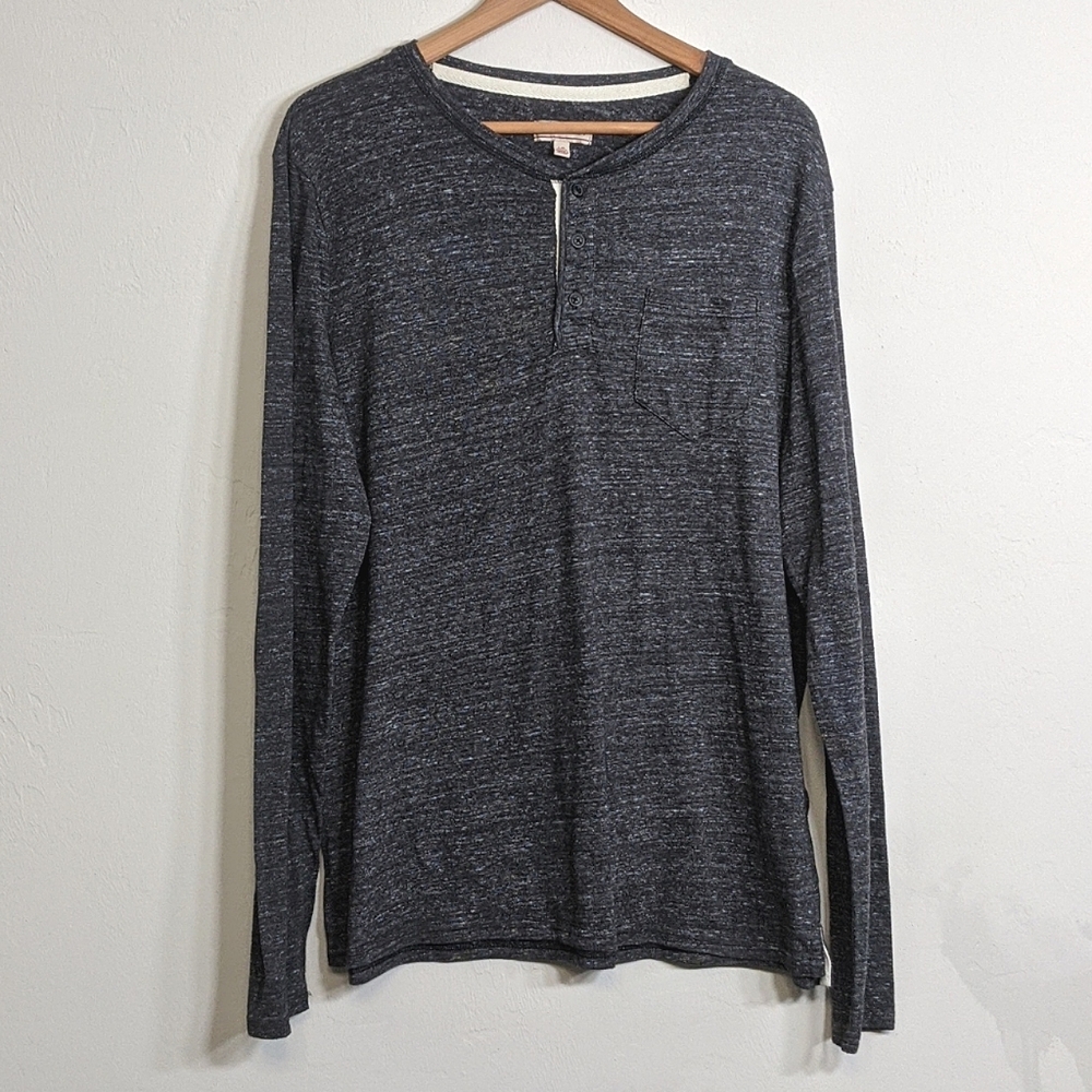 COPY - Cape Juby Men's Henley Long Sleeve Shirt Size L